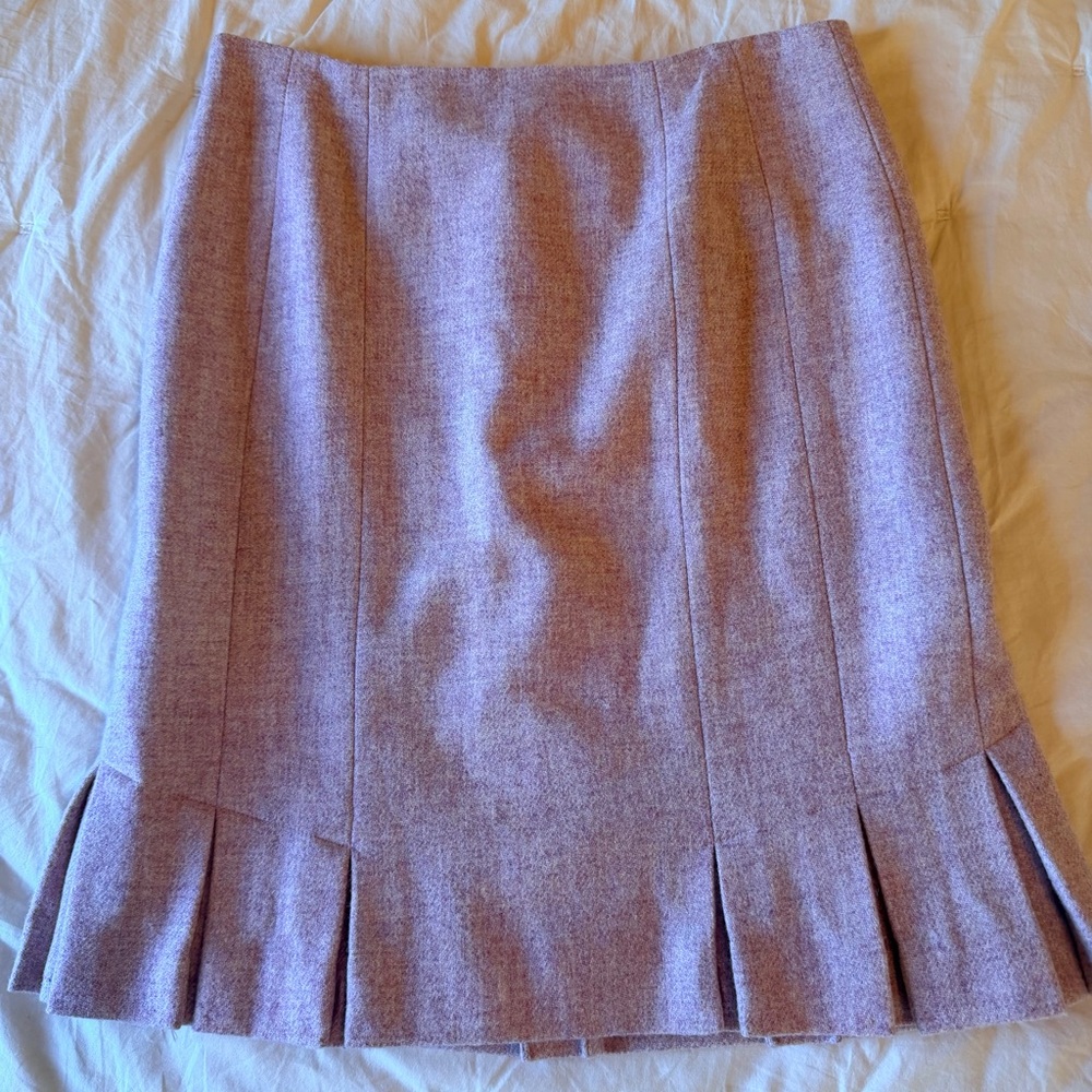 Talbots Collection Petites Wool Skirt – Mauve Tweed – Size 8P